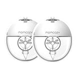 Momcozy M5 Handfreie Milchpumpe, doppelt tragbare Milchpumpe des Baby-Munds, doppelt versiegelter Flansch mit 3 Modi und 9 Stufen, elektrische Milchpumpe, tragbar – 24 mm, 2 Stück (grau, 2 Stück)