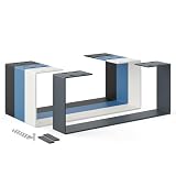 HOLZBRINK Tischbeine Metall Grau 1 Stück | Tischkufen/Tischgestell für Couchtisch, Esstisch, Schreibtisch, Sitzbank | Möbelfüße Size: 50x20