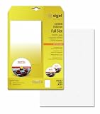 SIGEL LA505 CD-/DVD-Etiketten selbstklebend, bedruckbar, weiß, blickdicht, 50 Etiketten = 25 Blatt, mit Zentrierhilfe, FullSize 17 mm I