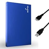 Storite Externe tragbare Festplatte 200 GB mit USB 3.0, externer Backup-Speicher, schnelle Datenübertragung, geeignet für PC, Mac, Windows, Gaming, Laptop und Desktop (blau)