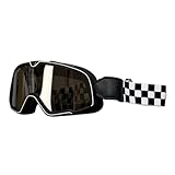 Genérico Motorradbrille, Motorradbrille, Vintage-Design, für Männer und Frauen, winddicht, staubdicht, für Erwachsene und Outdoor-Ak