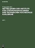 Mitteilungen des Instituts für Strömungsmaschinen der Technischen Hochschule Karlsruhe. Heft 1