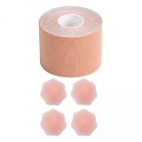 JISADER 2 X Brustband Nippelabdeckung, 5 M, DIY Brustunterstützung, Push Up BH, Lifting Body Tape, Brustabdeckung für Den Täglichen Gebrauch, Tiefes V Kleid,