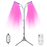 Biggittig Pflanzenlampe Grow Lampe Pflanzenlampe Vollspektrum LED Mit Timer,10 Dimmstufen, Höhenverstellbar Pflanzen Lampe 360° Drehbarer Schwanenhals,Für Blumenanbau Und Inneng