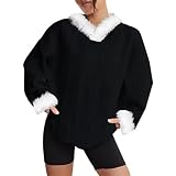 Weihnachtspullover Damen Mit V Ausschnitt, Xmas Pullover Damen, Weihnachtskleidung Loose Fit Jacquard Pullover Einfarbig Weihnachtspulli Warm Christmas Sweater Stretch Pullover Lustig