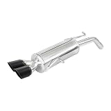 100% Edelstahl Sportauspuff kompatibel mit Peugeot 207 1.6 16V GTI 175PS 2007- Ø 55 2x80mm Ceramic Black