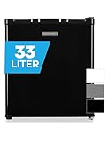 Heinrich´s Mini Gefrierschrank 33L -18°C klein kompakt leise:40db Gefrierbox; wechselbarer Türanschlag; mini Tiefkühltruhe Tiefkühlschrank,perfekt für Büro Camping Outdoor (schwarz)