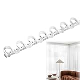 Gardinenschiene einläufig mit Klebeband - S-förmige Wellengleiter - Vorhangschienensystem aus Aluminium 100-600 cm - Vorhangschienensystem mit W