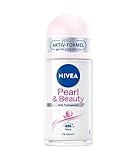 NIVEA Pearl & Beauty Deo Roll-On (50 ml), Anti-Transpirant schützt 48h vor Schweiß und Körpergeruch, pflegendes Roll-On mit Perlenextrak