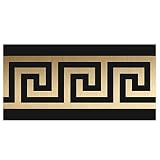 Funlife 3 Rolle Selbstklebende PVC Tapete bordüre, Tapetenbordüre Wandtatoo in griechischem Stil, Wandbordüre Klebefolie für Bad Spiegel Küche Fliesen, wasserdichte Raumdekoration, 10x200cm, G