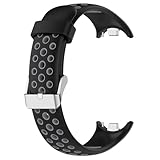 tecinity Armband Kompatibel mit Xiaomi Mi Band 9/8,Silikon Ersatzarmband für Xiaomi Mi Band 8/9(Schwarz+Grau)
