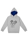 Disney Mickey Mouse Hoodie für Jungen - Kinder Kapuzenpullover Pullover mit Kapuze Sweatshirt Grau (DE/NL/SE/PL, Numerisch, 98, 104, Regular, Grau)