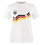 Comedy Shirts EM 2016 - Retro-Trikot - WUNSCHDRUCK - Herren T-Shirt - Weiss/Schwarz-Rot-Gelb Gr. L