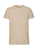 -Neutral- T-Shirt, 100% Bio-Baumwolle. Fairtrade, Oeko-Tex und Ecolabel Zertifiziert, Textilfarbe: Sand, Gr.: L