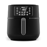 Philips Airfryer 5000 Connected Series – 16 Arten der Zubereitung, 7,2 l Fassungsvermögen, Rapid Air Technologie für gesunde Mahlzeiten, energiesparend, leicht zu reinigen (HD9285/90)