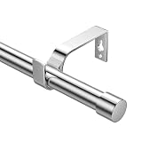 Ausziehbare Gardinenstangen 76-280cm, Dia 19mm Verstellbare Gardinenstange mit Kappenknäufen für Ösenvorhänge, Elegante Dekorative Vorhangstangen für S