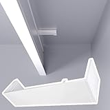 Generisch Gardinenblenden, Gardinenblenden-Set aus Aluminiumlegierung für die Decke, dekorativer Fensterrahmen für Rollos, 5,1 m (16,7 Fuß) weiße Zierleiste, stilvolle Einrichtungslösung