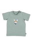 Sterntaler Baby Unisex Baby T Shirt GOTS Kurzarm Shirt Esel Emmi - Baby T-Shirt, Baby Shirt, Baby Kurzarmshirt - aus Baumwolle - grün, 68