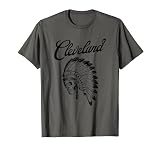 Cleveland Indianer-Federspieltag Fußball Totenkopf T-S