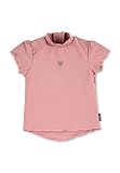 Sterntaler Badeshirt kurzarm Herz Print - UV-Schutz 50+ Schwimmshirt mit Stehkragen - Mädchen UV Shirt mit unterlegtem Reißverschluss hinten - Kinder Badebekleidung, zartrosa, Größe 104