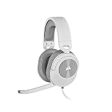 CORSAIR HS55 SURROUND Leichtes Kabelgebundenes Multiplattform-Gaming-Headset - Dolby 7.1 Surround Sound - iCUE-Kompatibel - PC, Mac, PS5, PS4, Xbox, Nintendo Switch, Mobile - Weiß