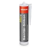 blizz-z silidicht Premium Sanitär-Silikon | 4x Kartuschen je 300 ml in verschiedenen Farben | für innen und außen | UV-beständig | Made in Germany (silbergrau)