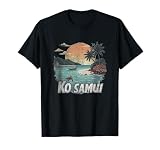 Retro Ko Samui Landschaft Vintage Souvenir T-S