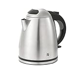 WMF Stelio Wasserkocher Edelstahl 1,2l, elektrischer Wasserkocher mit Kalk-Wasserfilter, 2400 W, Wasserstandanzeige beleuchtet,
