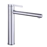 360°Badarmatur Hoch Einhandmischer Chrom Wasserhahn Mischbatterie Waschbecken Bad Hoch-Waschtischarmatur Armatur Hoher Auslauf Drehbar Waschtischarmatur Aufsatzbecken Einhebel Badarmaturen Messing