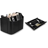 Londo Leder Fernbedienung Organizer und Halter mit Tablet Fach, Fernbedienungshalter - Multifunktion Aufbewahrung & Echtleder-Organizer, Schreibtischablag