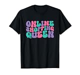 Online Shopping Queen Damen Retro Vintage Wellig Groovy T-S