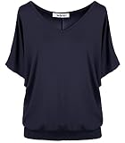 Van Der Rich ® - T-Shirt Kurzarm Oberteile - Damen (Marine, L)