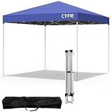 CYFIE Pavillon 3x3m, Faltpavillon für 4-8 Personen, wasserdicht UV-Schutz 50+, Pop Up Pavillon Faltbar Für Picknick, Camping, Strand, Hochzeit, kommerzielle Aktivitäten (Blau)