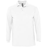 Sols Herren Winter II Pique Langarm-Shirt/Polo-Shirt, Langarm (2XL) (Weiß)