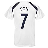 Tottenham Hotspur - Herren Trainingstrikot aus Polyester - Offizielles Merchandise - Geschenk für Fußballfans - Weiß - Son 7 - M