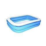 Bestway Family Pool, aufblasbares Kinder-Planschbecken, Türkis/Weiß, 201 x 150 x 51
