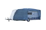 GreenYard® Abdeckplane für Wohnwagen oder Wohnmobile Camping Schutzhülle | Schutz vor Staub und Nässe | wasserabweisend und atmungsaktiv | langlebig (Größe S 460 x 250 x 220 cm)