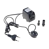 Zeizafa Aquarium Wasserpumpen mit 4 LED Leuchten, 220 V Spannung, leiser Brunnen für Aquarien, Gartendekoration, LED