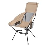 Proypiax Camp Stuhl, Klappstühle für außen,Strandfischereistuhl | Faltbarer Ultra -Leichter kompakter Sitz mit Kopfhilfe für das Wanderungsfischerei -Fischereispicknick