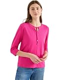 Damen 3/4-Arm Shirt mit Split Neck