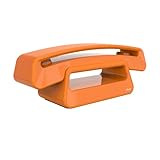 ALCATEL ePure Iconic - Schnurloses Festnetztelefon DECT - Vintage-Design - Großes, hochauflösendes Grafikdisplay - Freisprechfunktion - Anrufblockierungsfunktion - Orang