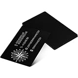 50 Stück Metall Visitenkarte Beeindruckende Rohlinge Aluminium Visitenkarte Leere Schwarze Alu Legierung Karte Laser Gravierte Visitenkarte Dicke Blanko Karte für DIY Geschenkk