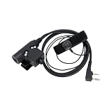 VISIYUBL U94 PTT Kabelstecker passend for Kenwood TYT F8 BAOFENG 5R Radio Jagd Kopfhörer U94 Fingermikrofon PTT