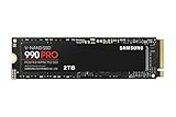 Samsung 990 PRO NVMe M.2 SSD, 2 TB, PCIe 4.0, 7.450 MB/s Lesen, 6.900 MB/s Schreiben, Interne SSD, Interne SSD für Gaming und Videobearbeitung, Schwarz, MZ-V9P2T0BW