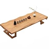 Couchtisch im japanischen Stil aus Massivholz für den Boden, niedriger Tisch, Esstisch mit Stühlen und Hockern, Empfangstisch für Wohnzimmer (100 x 50 x 35 cm)