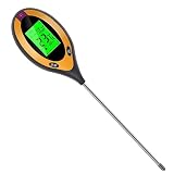 DMAIS Boden-pH-Messgerät, Bodenfeuchtigkeitsmesser Digital, Pflanzenwasser-Lichttester für Innen und Außen, Gartenfarm, Pflanzenwasserzähler, Boden pH-Tester, keine Batterie erforderlich, B