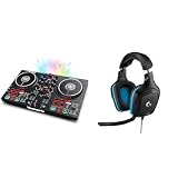 Numark Party Mix II – DJ Controller Pult mit 2 Decks & Logitech G432 kabelgebundenes Gaming-H