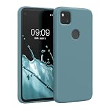 kwmobile Hülle kompatibel mit Google Pixel 4a Hülle - gummierte TPU Silikon Handyhülle - Schutzhülle für kabelloses Laden - Case in Antique S