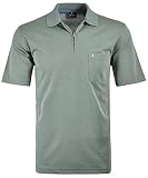 RAGMAN Herren Softknit-Poloshirt mit Zip L, Schilf-341