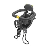 Owneed Kinderfahrradsitz, Abnehmbarer Fahrradsitz für die Montage Vorne, Kindersitz mit Stoßdämpfender Pedalschutzstange, Geeignet für Kinder im Alter von 1 bis 5 Jahren, Maximale Tragkraft 35kg